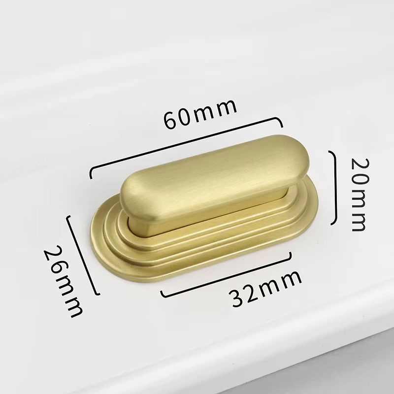 Poignée de porte d'armoire moderne Simple en laiton, tiroir de cuisine, nouvelle lumière de luxe en