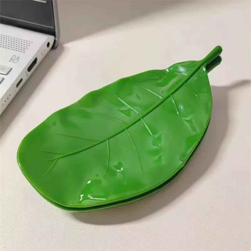 Boîte à savon écologique avec drain en forme de feuille