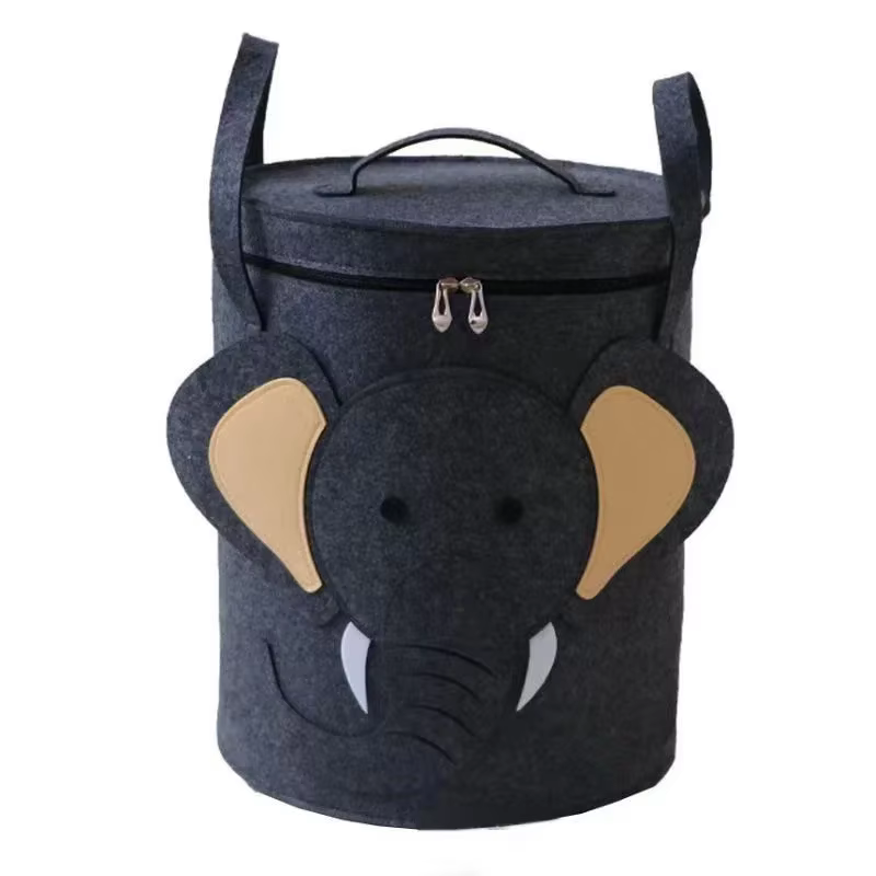 Sac de rangement pour jouets d'enfants avec couvercle, design de dessin animé, tissu anti-poussière,