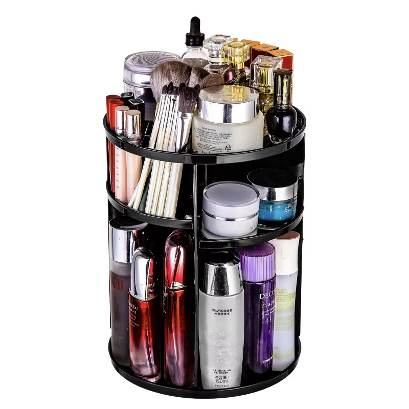 Boîte de rangement rotative pour cosmétiques, étagère transparente en acrylique, support de rangemen