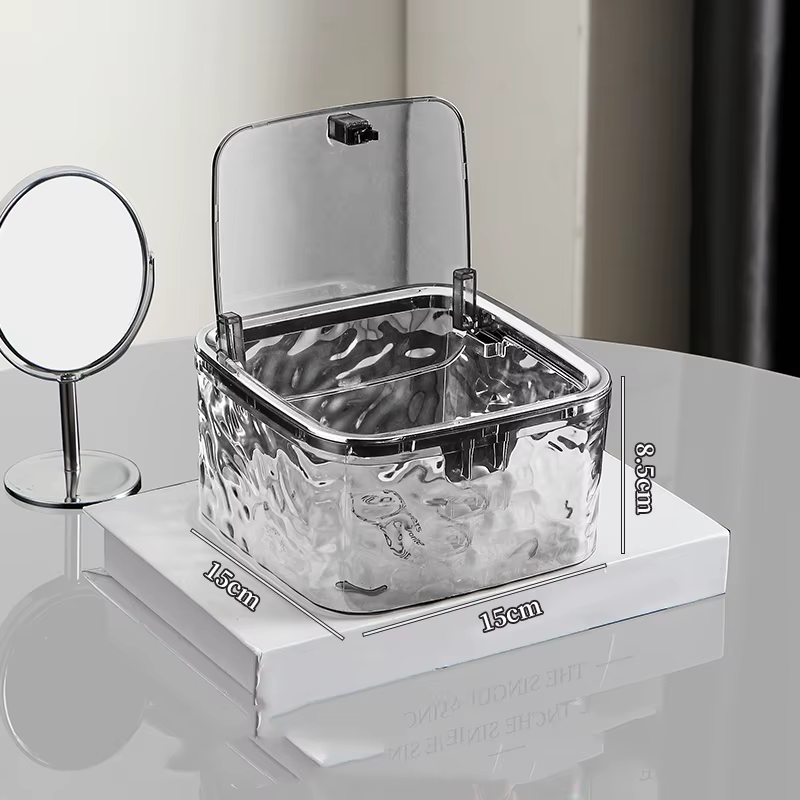 Organisateur d'accessoires pour cheveux, boîte de rangement en acrylique, organisateur de cravates d