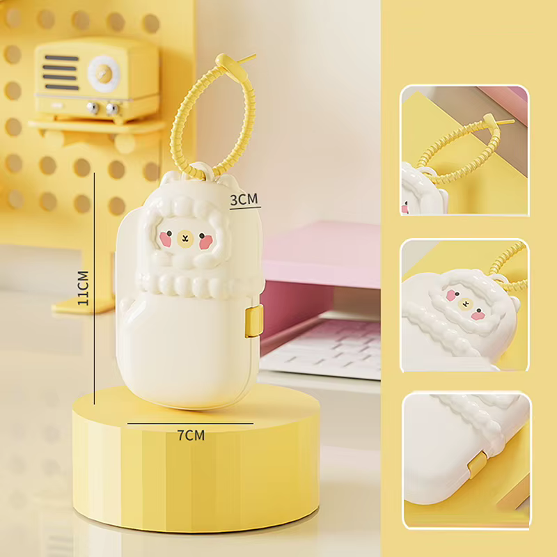 Pilulier Portable, boîte de rangement luxueuse en Dopamine compartimentisée, collier de voyage multi