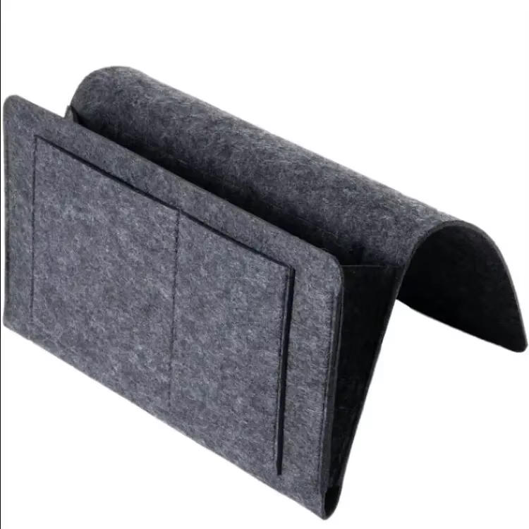 Boîte de rangement suspendue en feutre pour dortoir, lit, canapé, chambre, tapis – Idéale pour CD, m