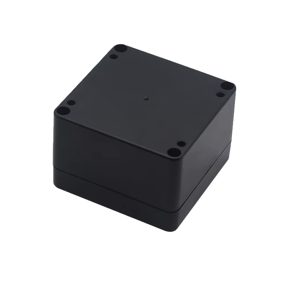 Boîte de projet en plastique noir, boîtier étanche, boîtier ABS, alimentation électronique