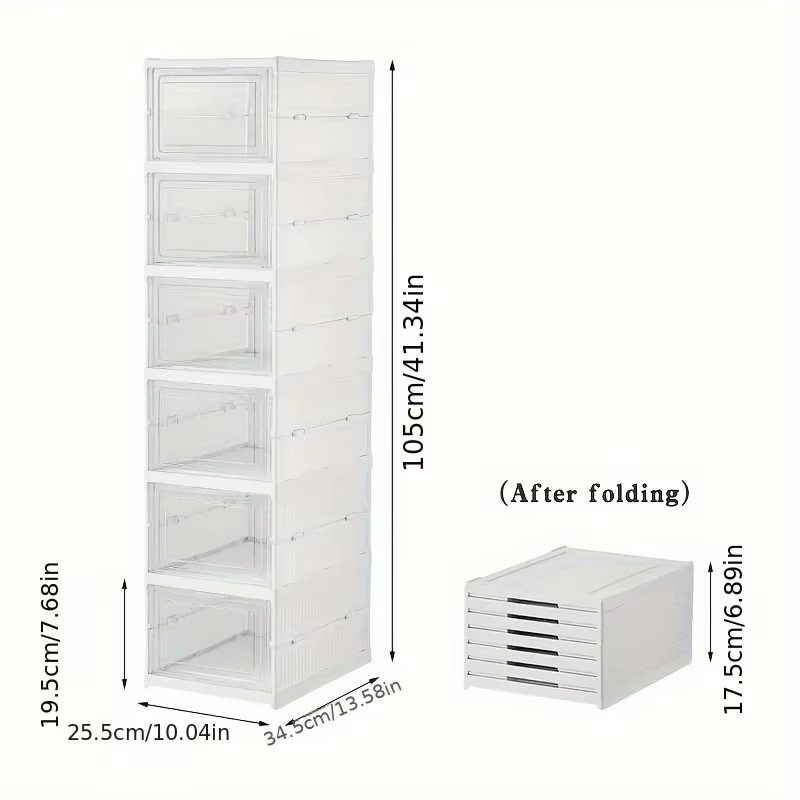 Organisateur de chaussures empilable, armoire de rangement anti-poussière avec portes, organisateur 
