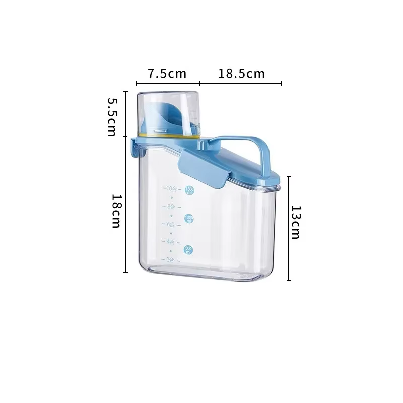 Réservoir de stockage de céréales de 1500ML, boîte de stockage de céréales avec tasse à mesurer, pot