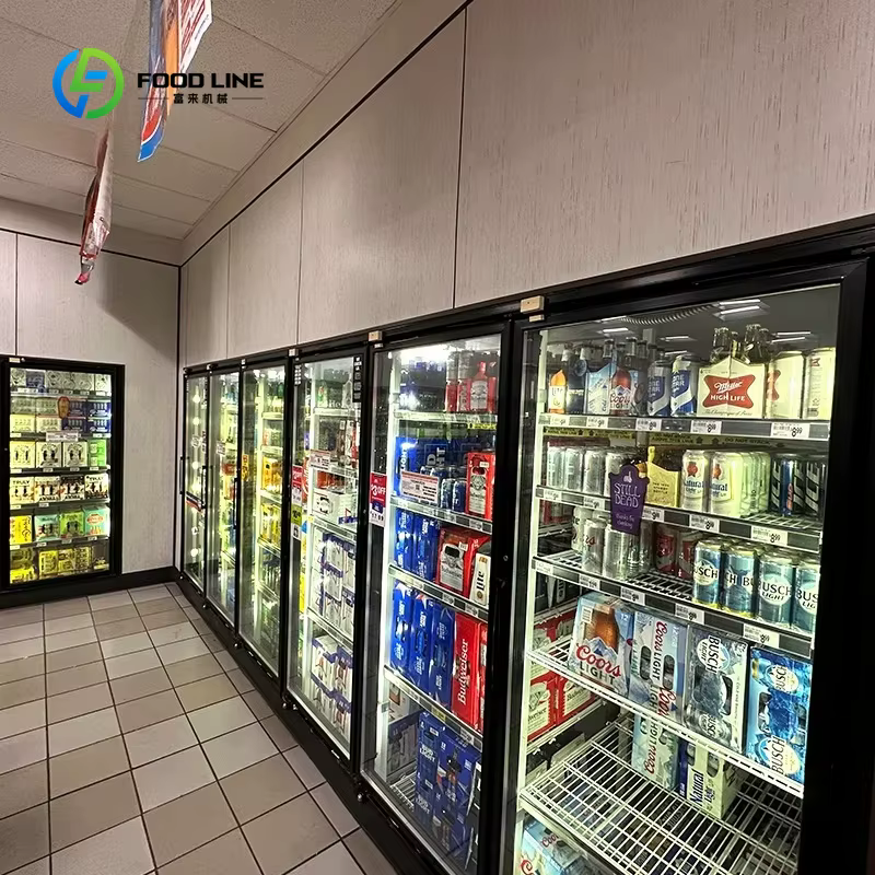 Unité de stockage frigorifique à porte vitrée personnalisée et écoénergétique avec accès arrière sép
