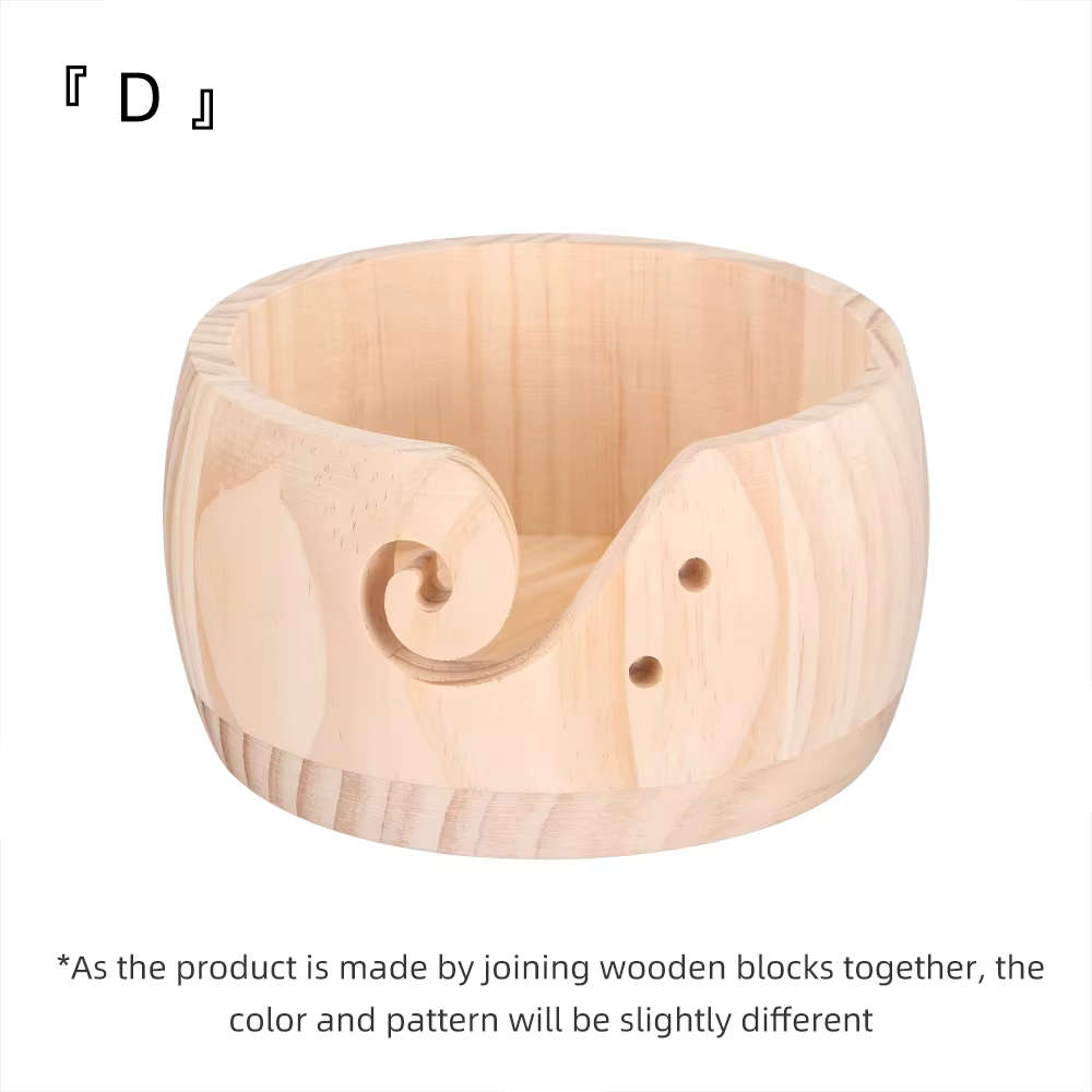 1 pièce Bol à fil en bois DIY, Boîte de rangement pour fil DIY, Conteneur de rangement pour pelotes 