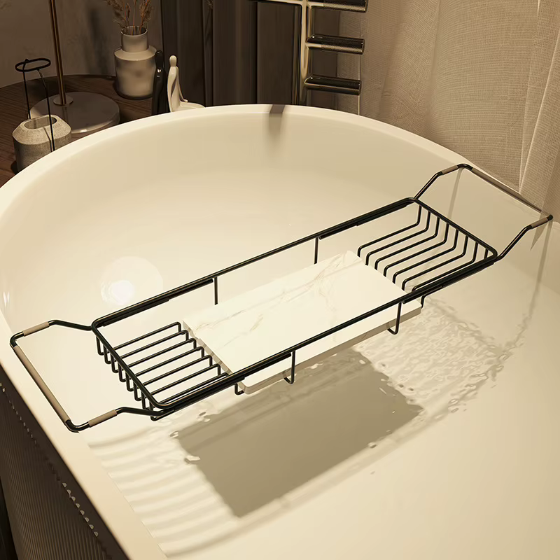 Étagère rétractable multifonctionnelle pour baignoire, support de rangement non ald pour téléphone p