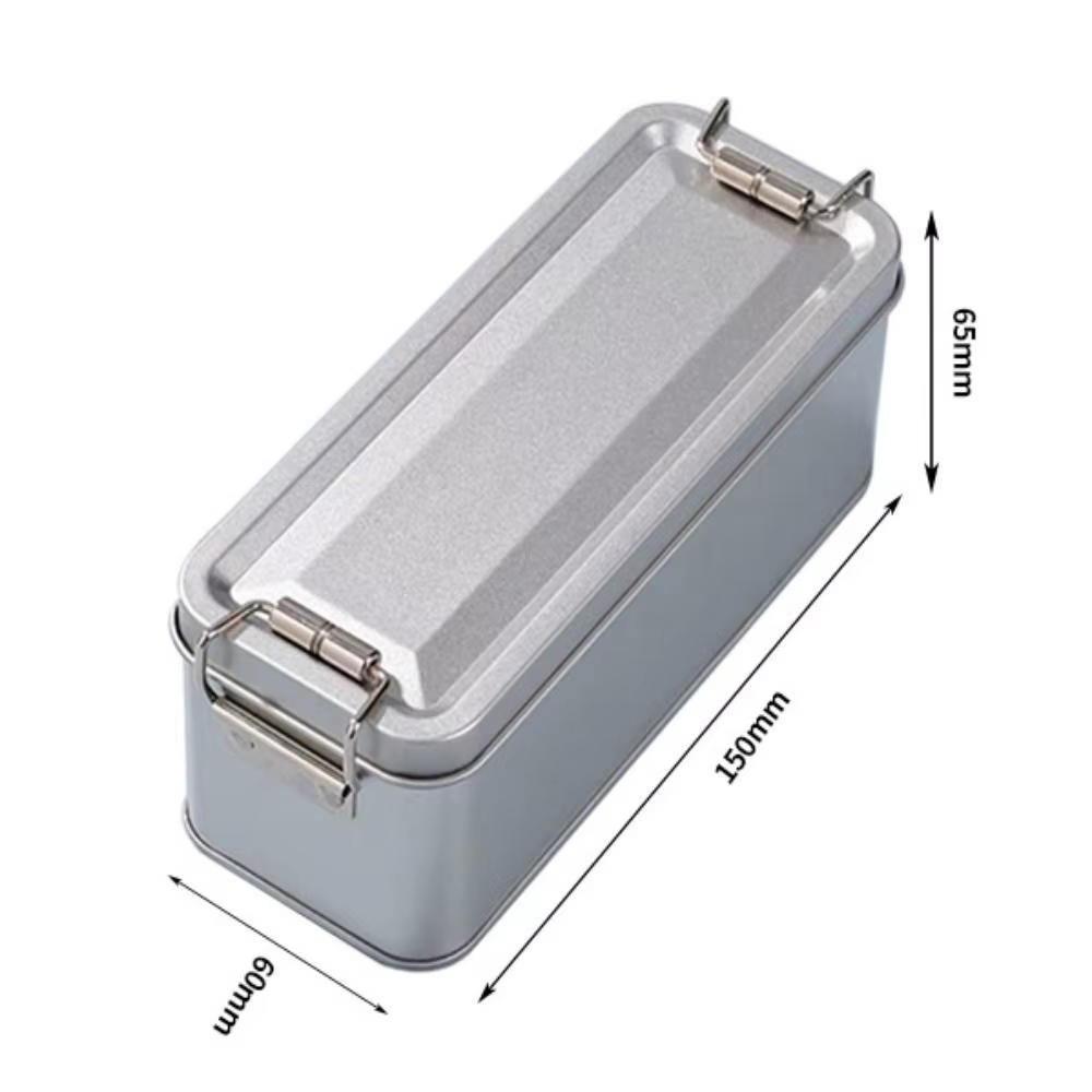 Boîte en fer rectangulaire de haute qualité, style ancien, pour rangement, emballage de gâteaux, dur