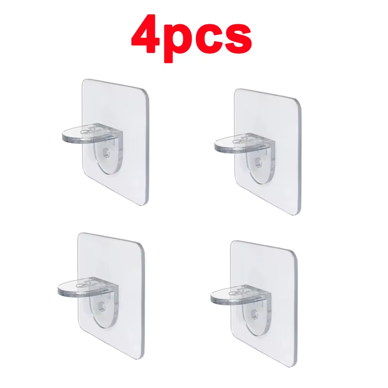 Supports adhésifs pour étagères, crochets de fixation pour cloisons de placard, clips de support pou