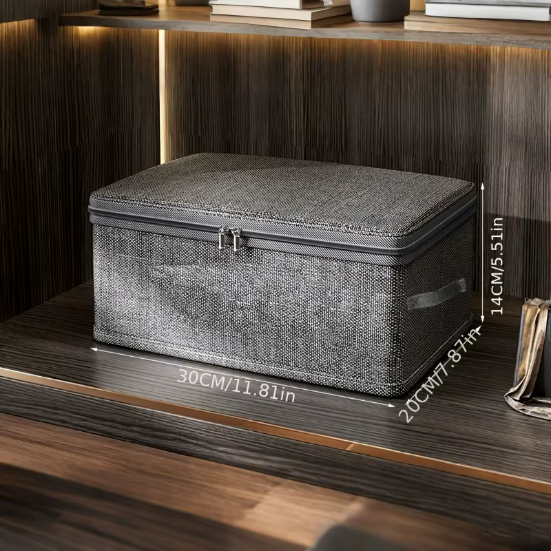 Boîtes de rangement en tissu empilables et pliables avec couvercles et poignées, boîtes de rangement