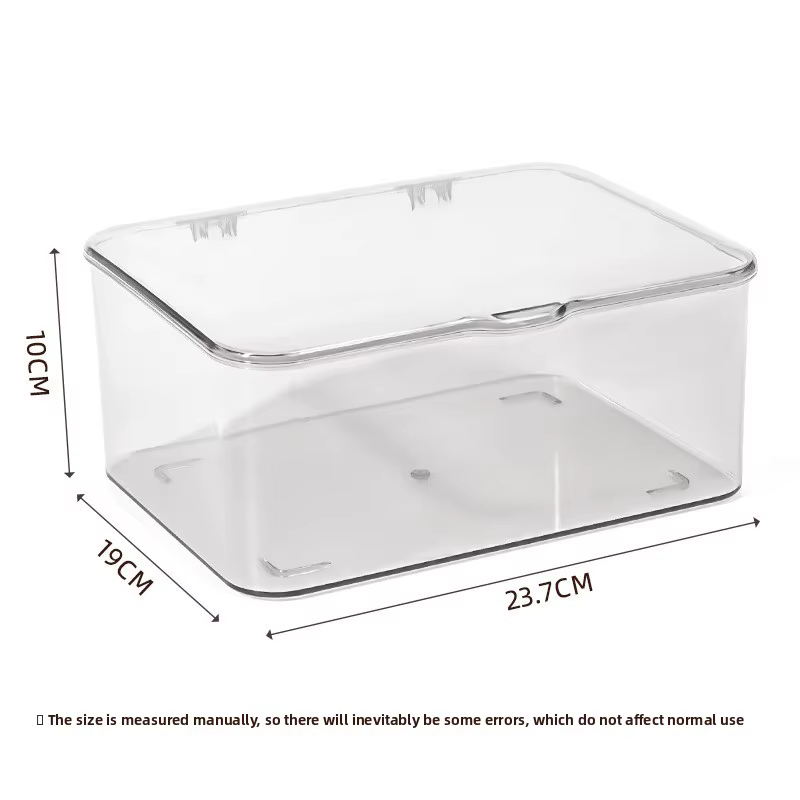 Boîte de rangement transparente en acrylique avec couvercle pour filles, boîte de rangement d'access