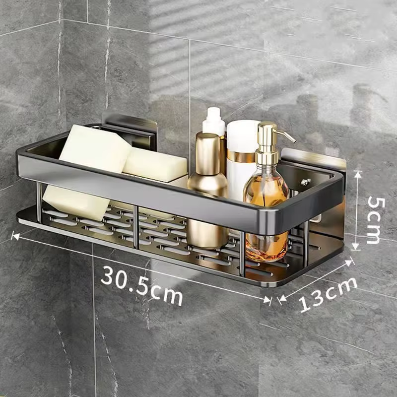 HOShelf-Étagères d'angle en alliage d'aluminium, étagère de douche T1, étagère de rangement de cuisi