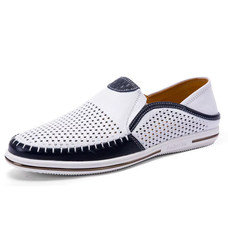 Mocassins respirants pour hommes, nouvelle collection, haute qualité, été, perforés, décontractés, c