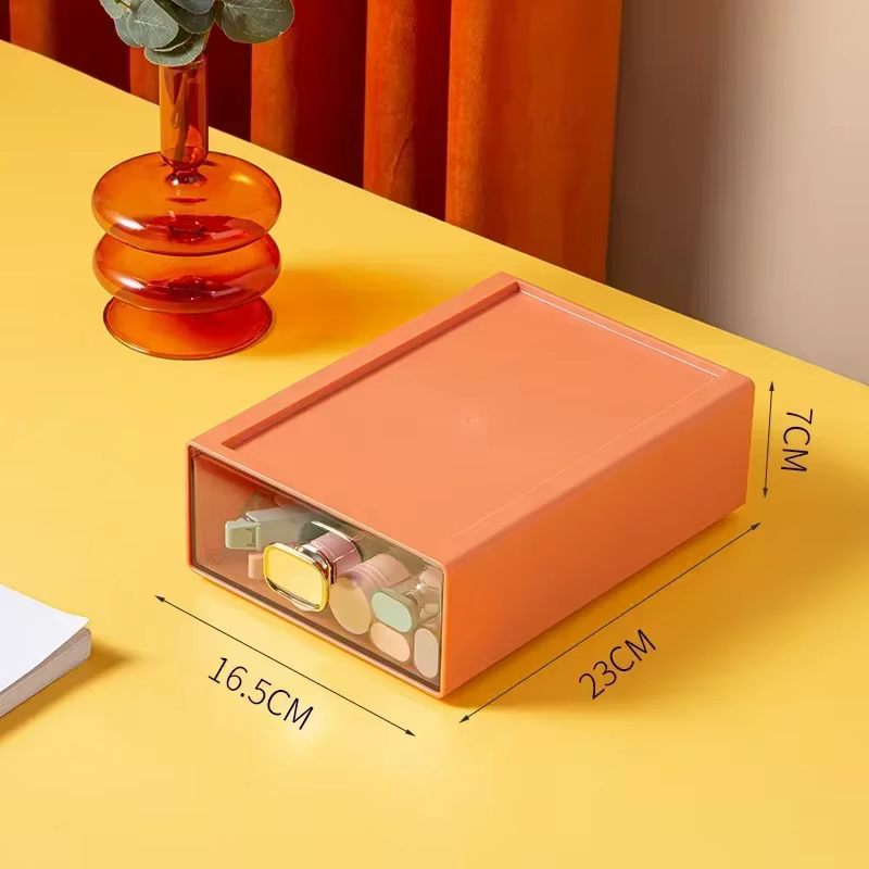Boîte à cosmétiques de maquillage empilable, porte-documents de bureau, organisateur solaire, stocka