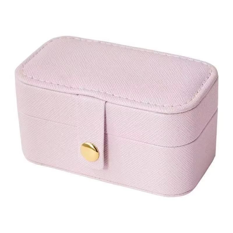 Mini boîte à bijoux Portable, petite mallette de rangement de voyage pour bagues, colliers, boucles 