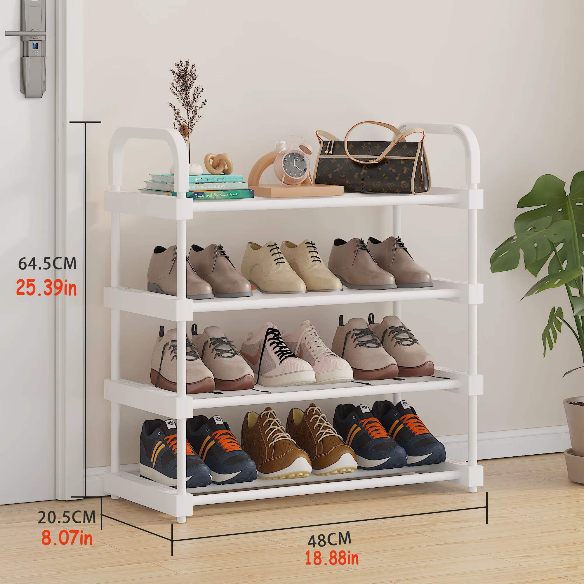 Meubles à chaussures à une ou deux rangées 4-5-6-7, peuvent accueillir 12 à 42 paires de chaussures,