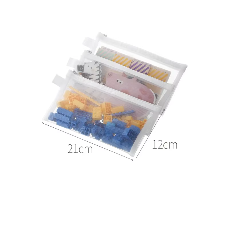 Sac de rangement pour jouets, sac de rangement pour blocs de construction et puzzles, petit sac à fe
