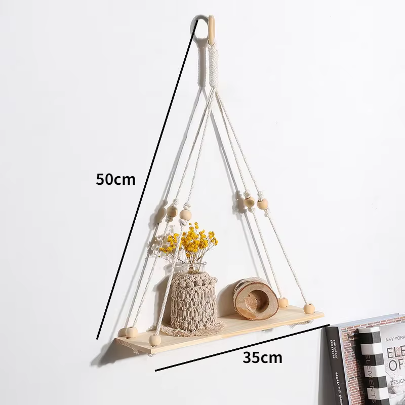 Étagères en macramé pour chambre à coucher et plantes, décoration de maison Boho, décoration de noël