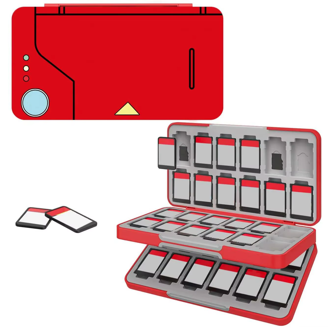 Boîte de rangement universelle magnétique adaptée à la carte de jeu Switch 48