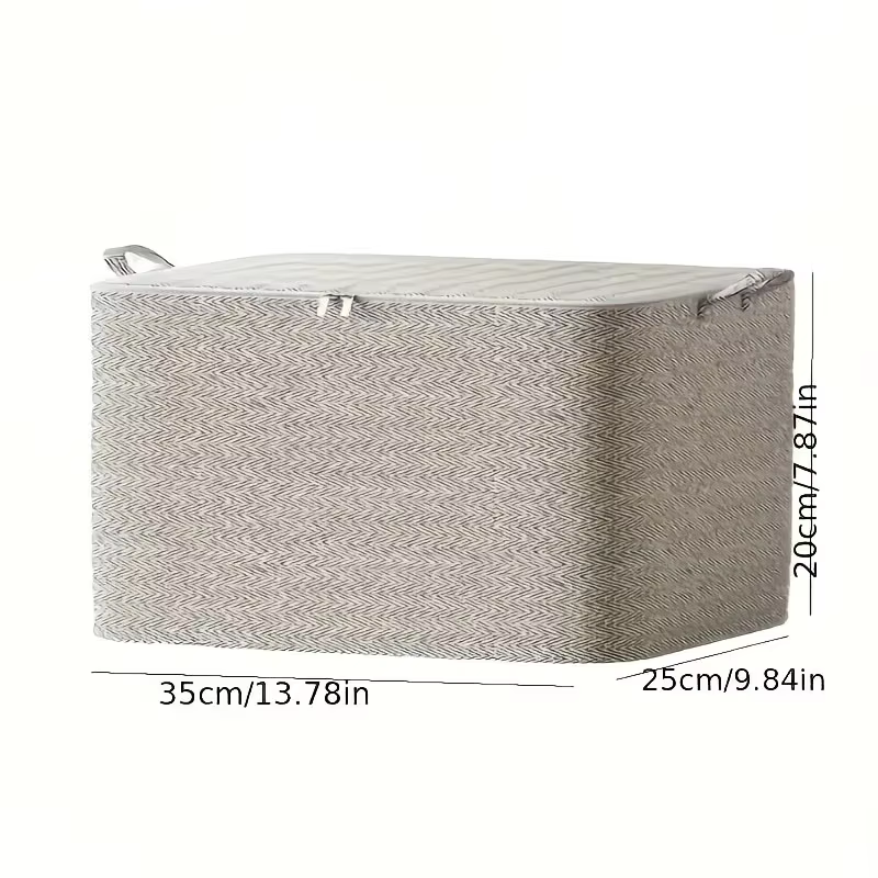 1 grande boîte de rangement pliable, boîte de tri en tissu robuste avec couvercle rabattable, gain d