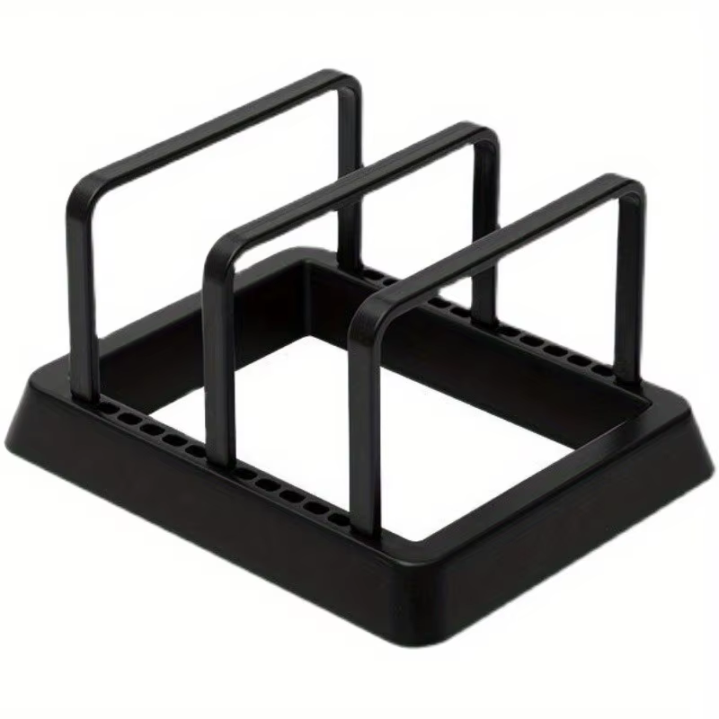 Support organisateur de cuisine 3 en 1: plateau de rangement de séchage peu encombrant pour casserol