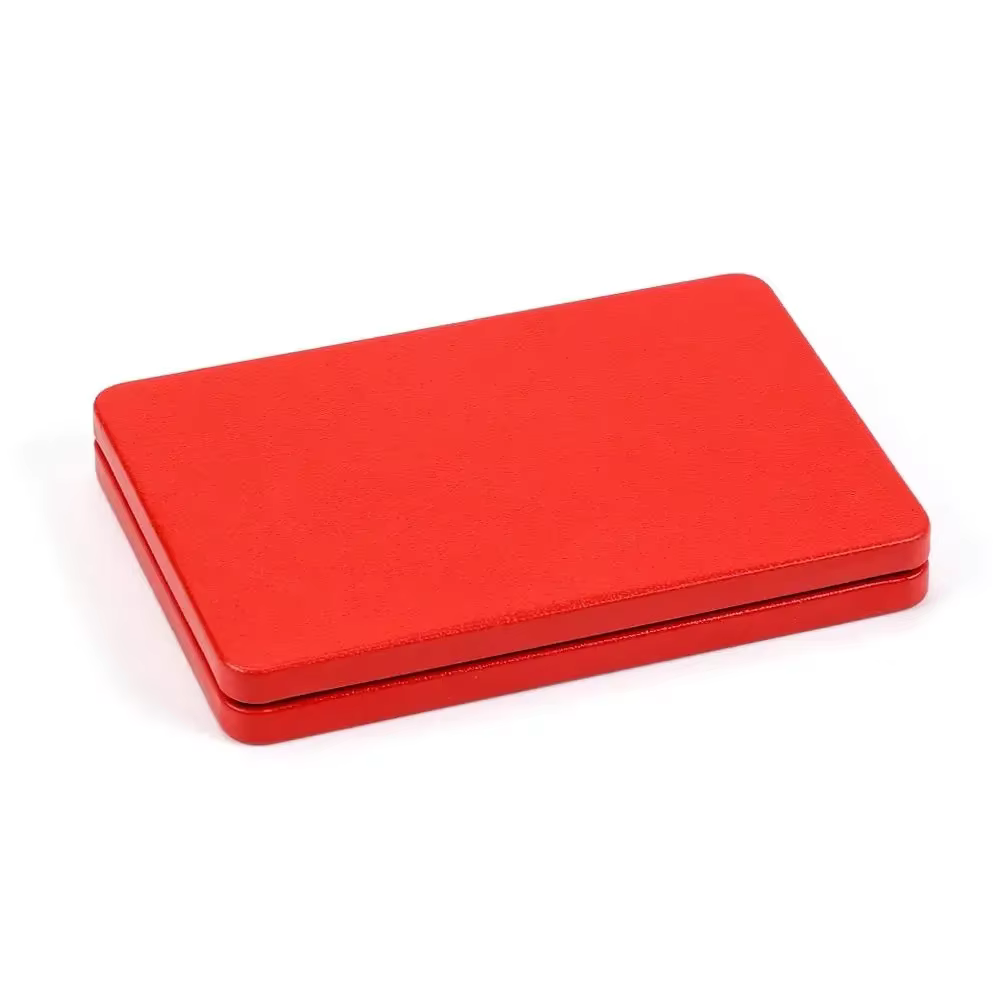 Boîte rectangulaire en fer-blanc brossé, stockage d'outils de maquillage, étuis à autocollants pour 