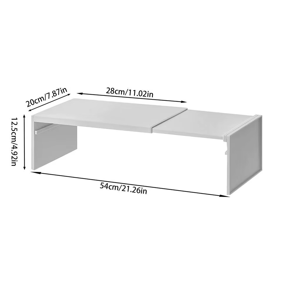 Étagère de rangement extensible en ABS, empilable, à plusieurs niveaux, robuste, gain de place, acce