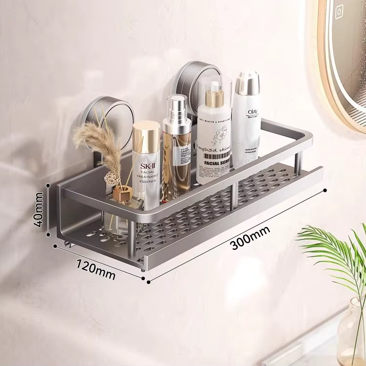 Étagère murale à ventouse pour salle de bain, support polyvalent, porte-serviettes pour lavabo, orga