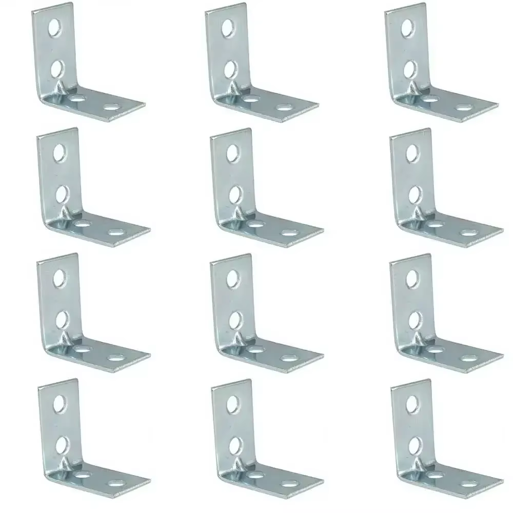 Supports d'angle en métal en forme de L, 12 pièces, support mural pour étagère à tiroirs, fixation à