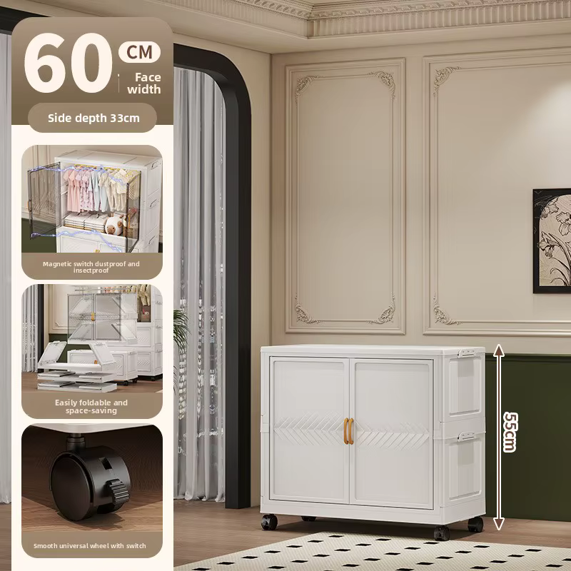 Armoire suspendue avec roulettes, meuble de rangement portable et empilable, organisateur gain de pl