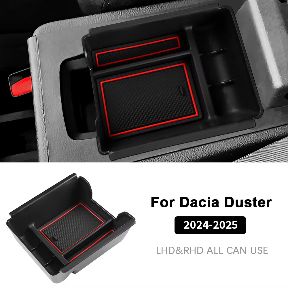 Pour Dacia Duster 3 2024 2025 2026 Console centrale de voiture accoudoir boîte de rangement organisa