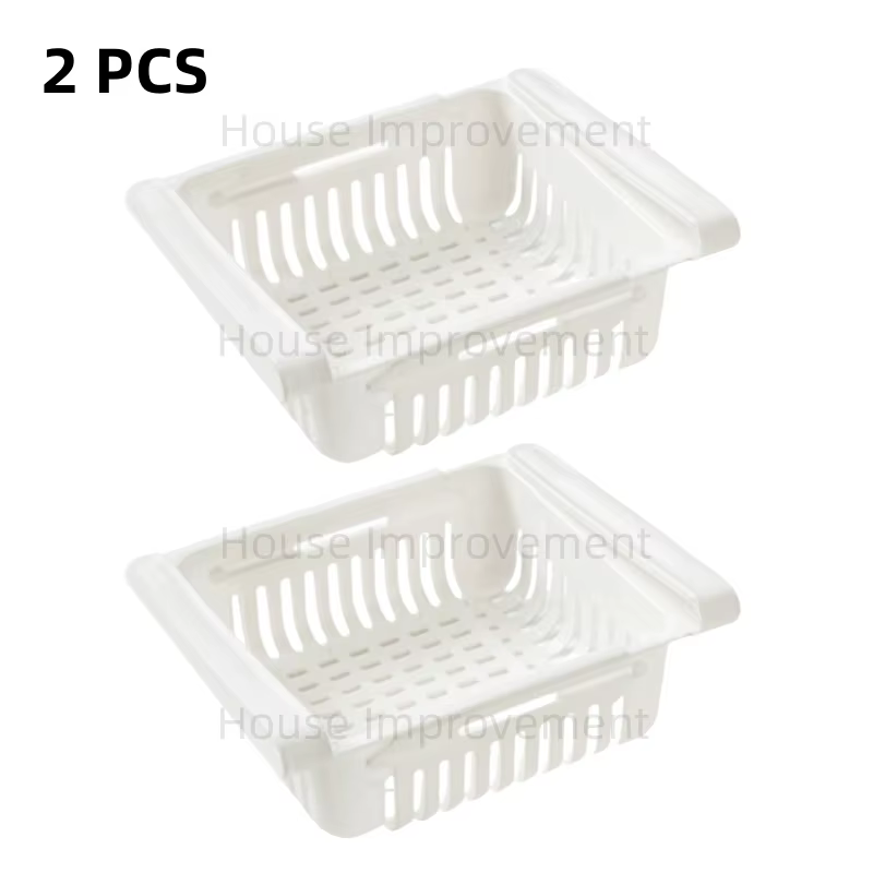 Boîte de rangement pour réfrigérateur de cuisine, tiroir coulissant pour réfrigérateur, organisateur