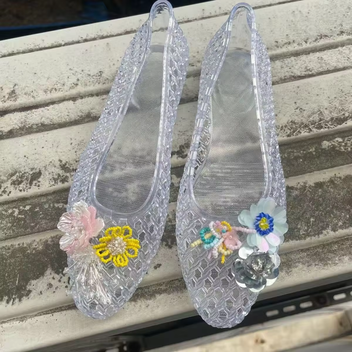 Décorations de chaussures en cristal à la mode, ensemble de breloques de chaussures à paillettes, fl