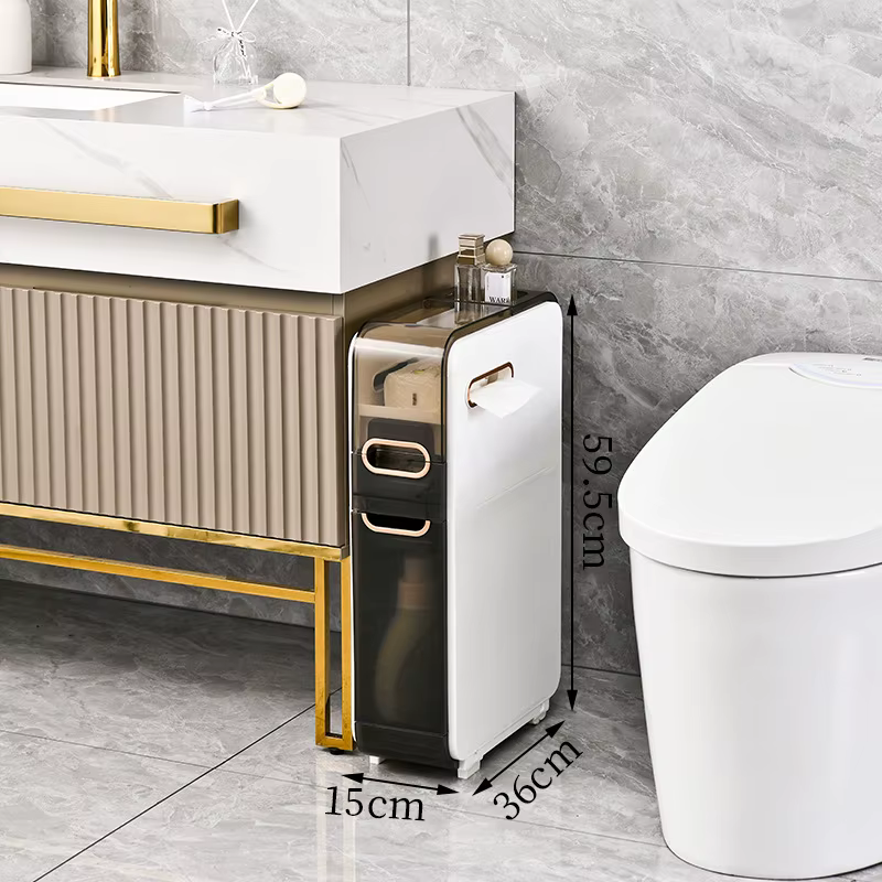 Armoire à crevases de salle de bain, support de rangement multifonction sans installation, toilettes