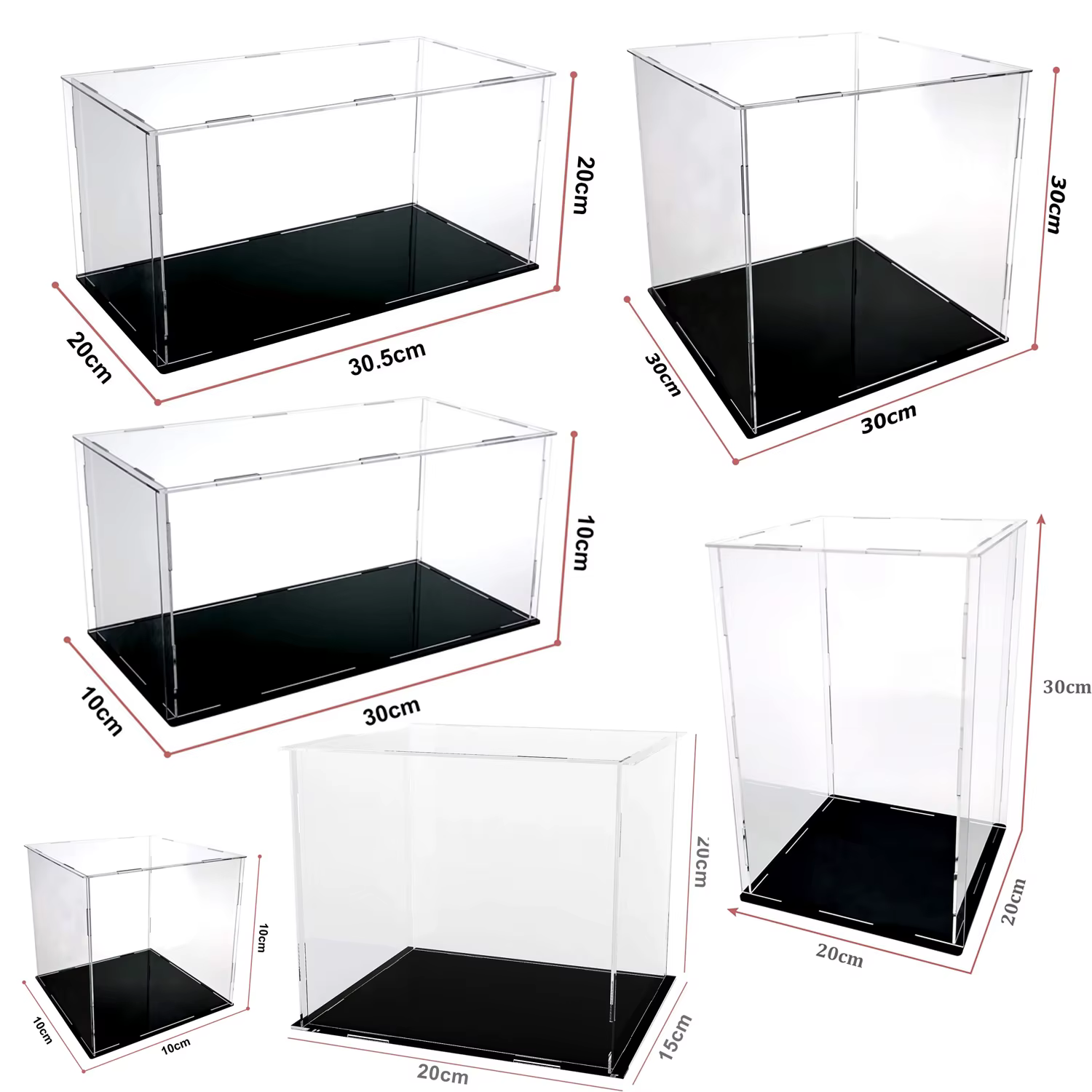Présentoir en acrylique transparent, boîte de comptoir, support organisateur, vitrine de Protection 