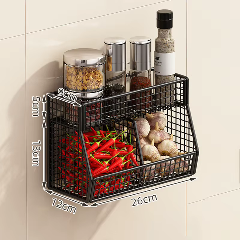 Panier de rangement mural pour cuisine, 1 pièce, support de rangement en fil Durable pour légumes et