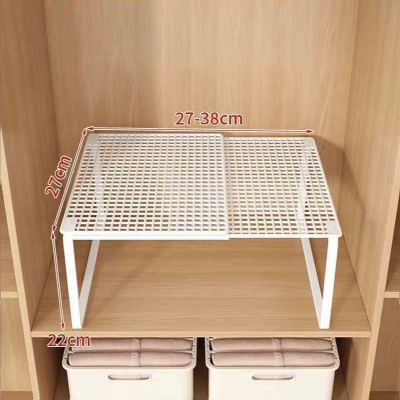 Organisateur d'étagère de placard télescopique, séparateur réglable rétractable et empilable pour ga