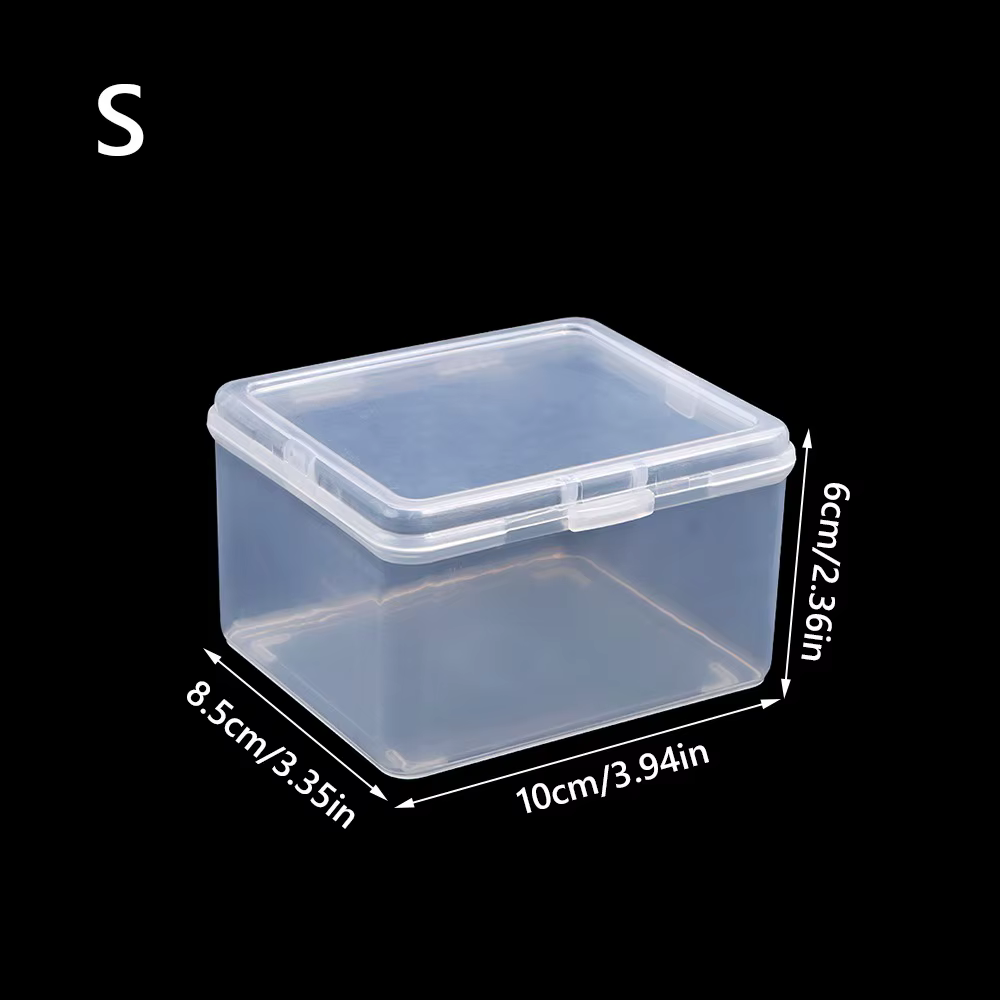 Boîte de rangement avec couvercle, 1 pièce, mallette de rangement polyvalente de forme rectangulaire