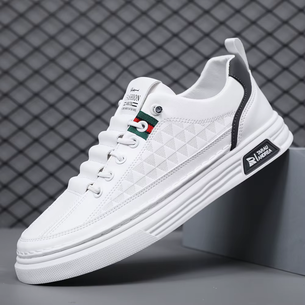 Chaussures en cuir décontractées pour hommes, baskets confortables pour hommes, chaussures à enfiler
