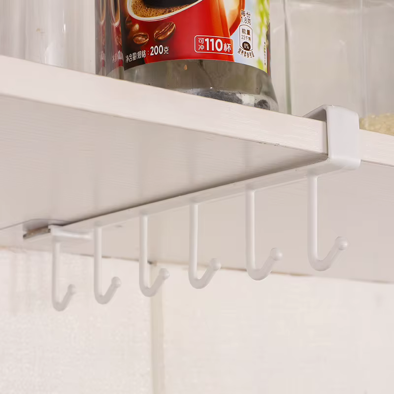 Étagère de rangement en plastique sous les étagères, porte-ustensiles, armoire de cuisine, accessoir