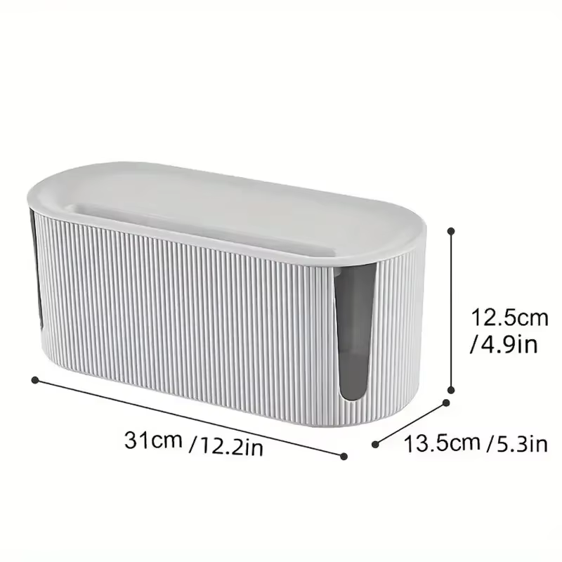 Boîte de rangement de câbles, conteneur de fils cachés pour multiprise, cordon de télévision, organi