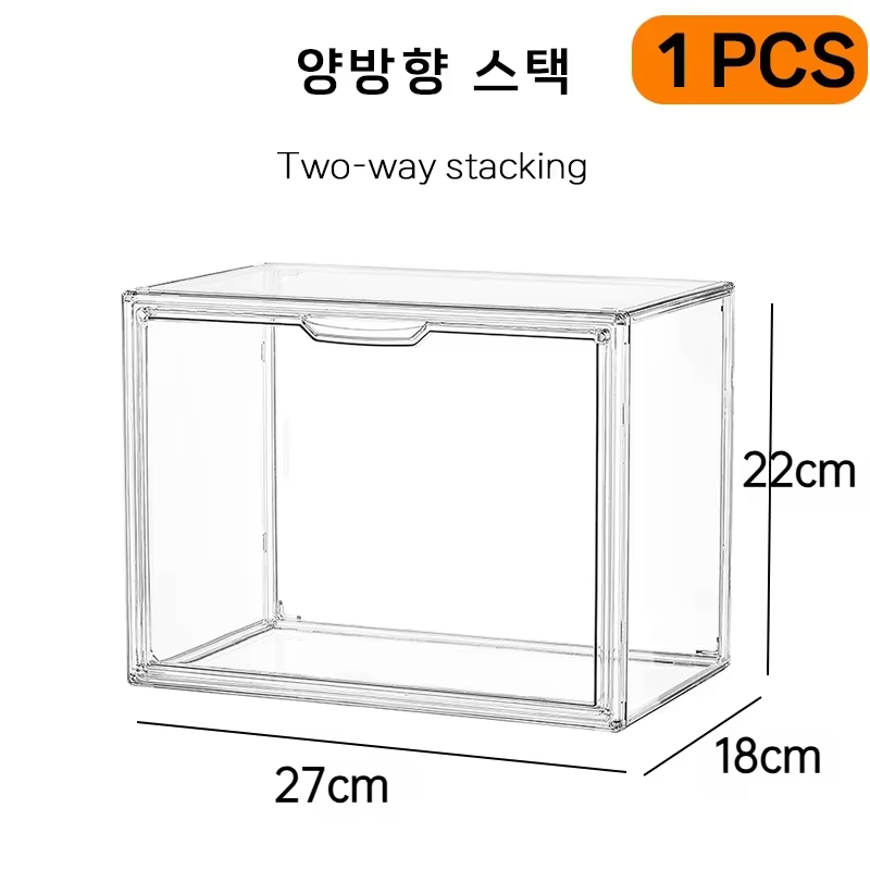 Boîte d'affichage transparente pour les doigts, vitrine de jouets pliable en acrylique transparent p