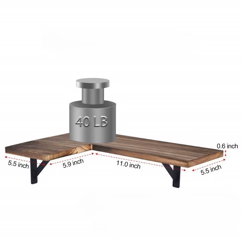 Étagère d'angle personnalisée, prix d'usine, facile à assembler, étagère murale pour chambre à couch