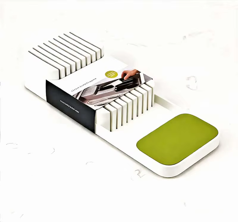 Boîte de rangement pratique pour couteaux à tiroir - Accessoire de cuisine - Support de rangement po
