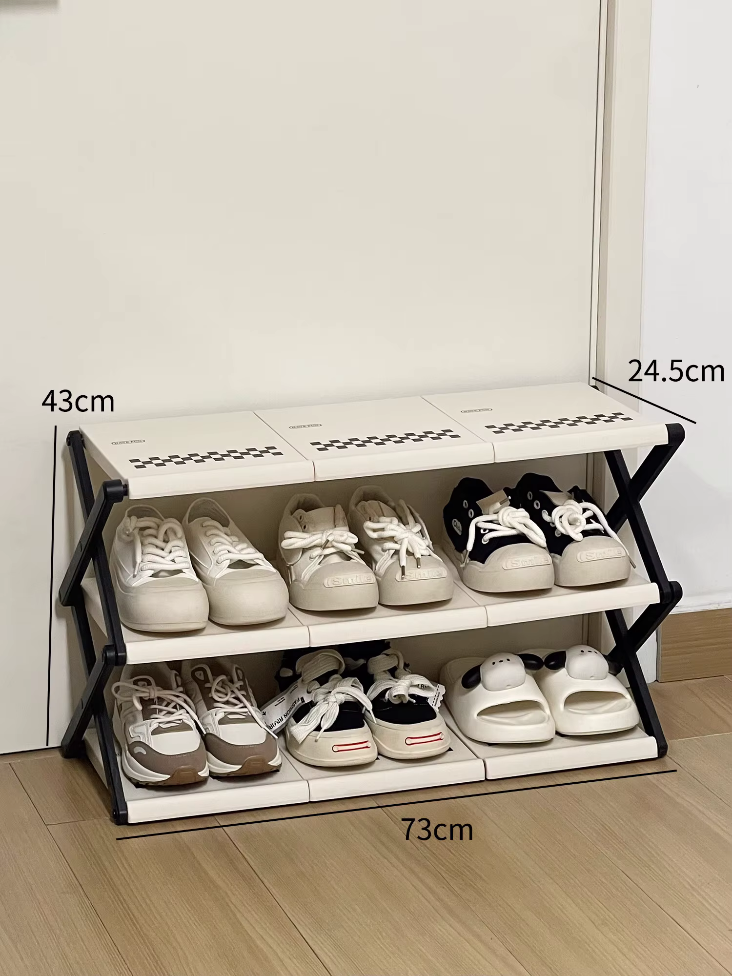 Armoire à chaussures compacte pour dortoir, Simple et facile, économique, rangement pliable à plusie