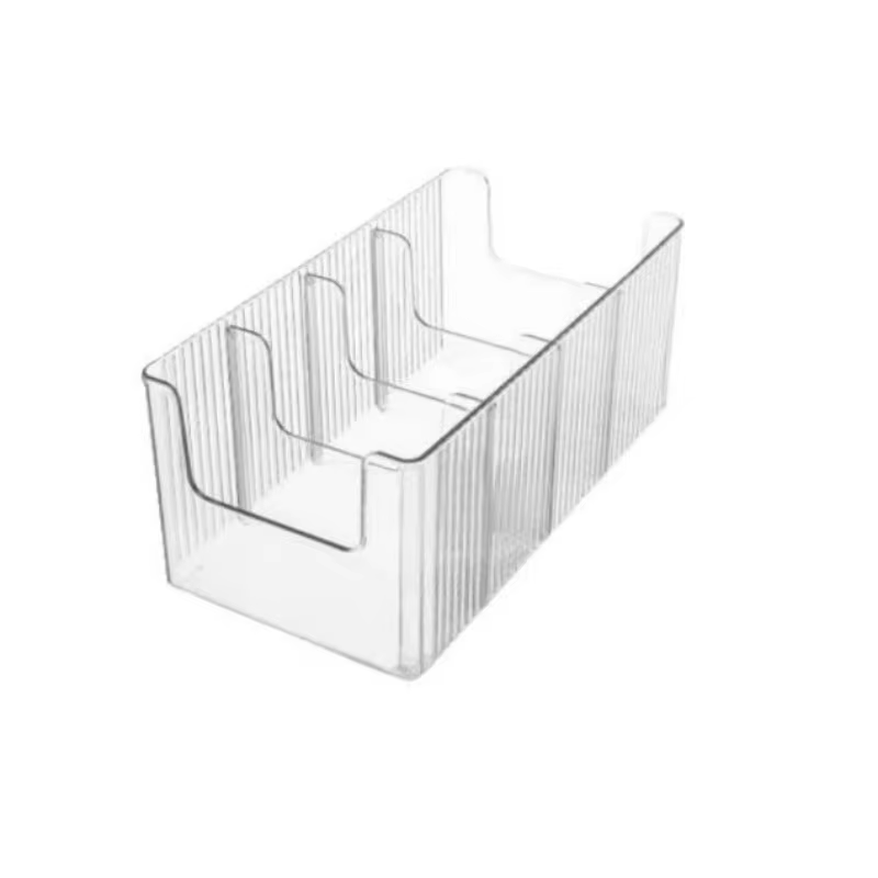 Boîte de rangement de bureau en acrylique transparent, 1 pièce, boîte de rangement rectangulaire à 4