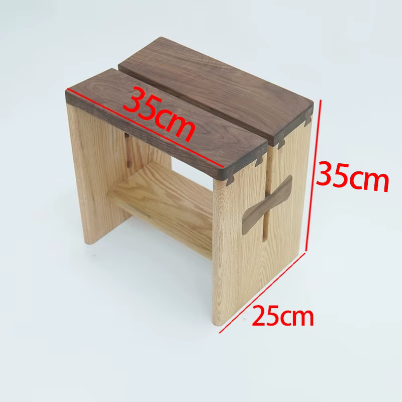 Banc à chaussures d'entrée en noyer noir, siège arrière en bois massif, porte de maison, siège de ch