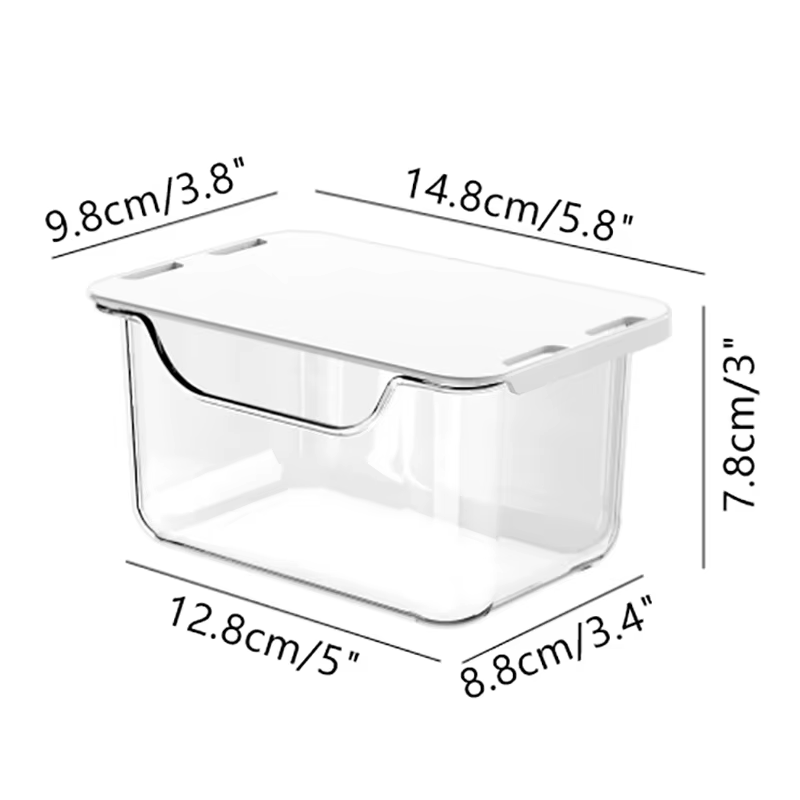 Armoire à miroir pour maquillage, rangement en coton avec tiroir transparent extractible